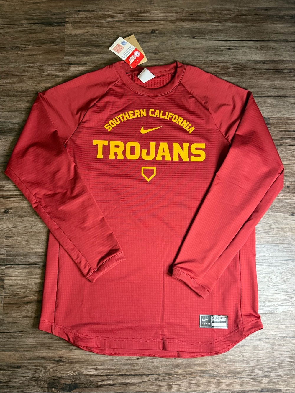 Nike USC Trojans 2025 Baseball Team Issue Long Sleeve Crewneck NWT Men’s Size L